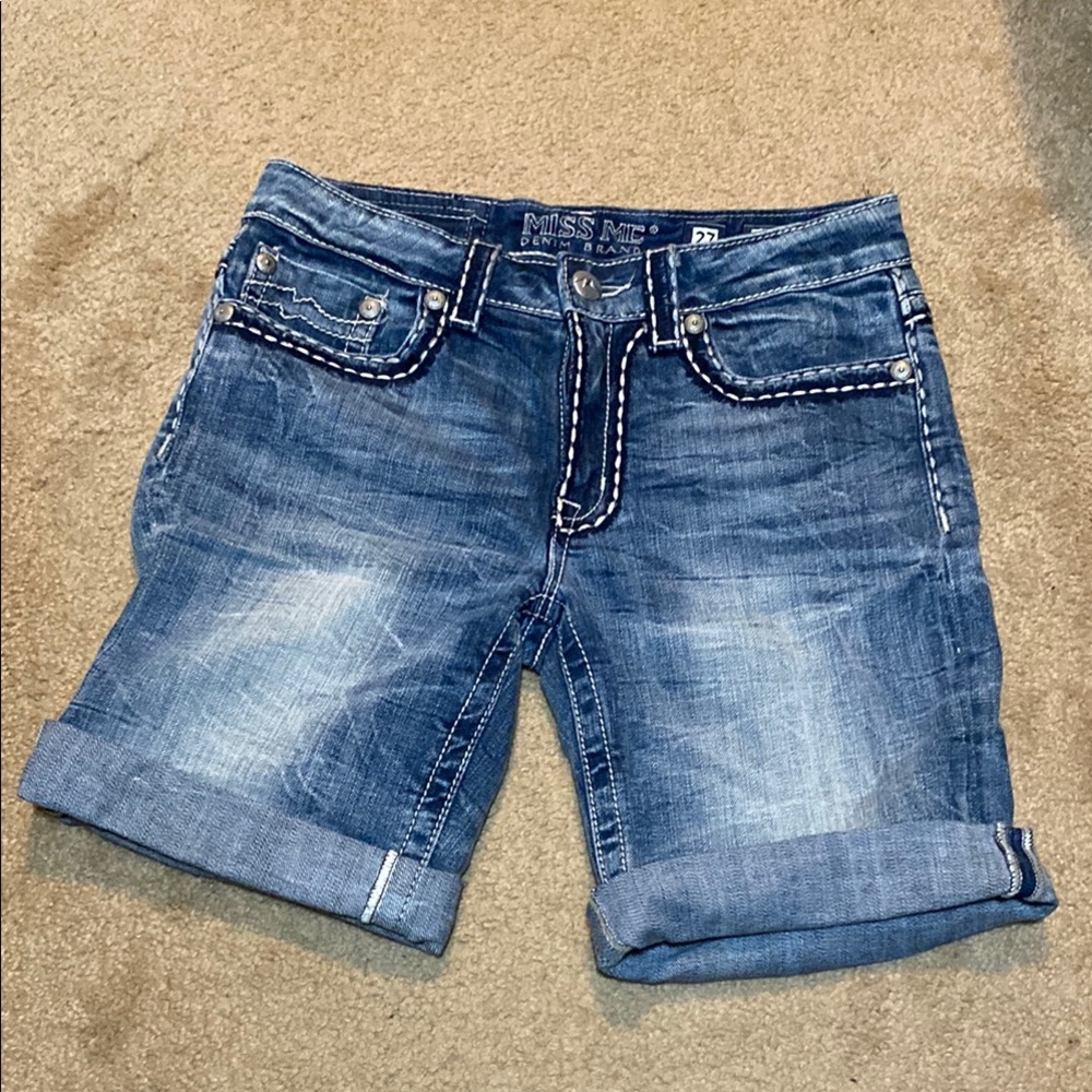 Miss Me Women's Blue Denim Shorts